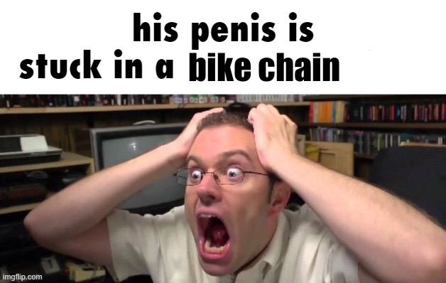 is stuck in a | bike chain | image tagged in is stuck in a | made w/ Imgflip meme maker