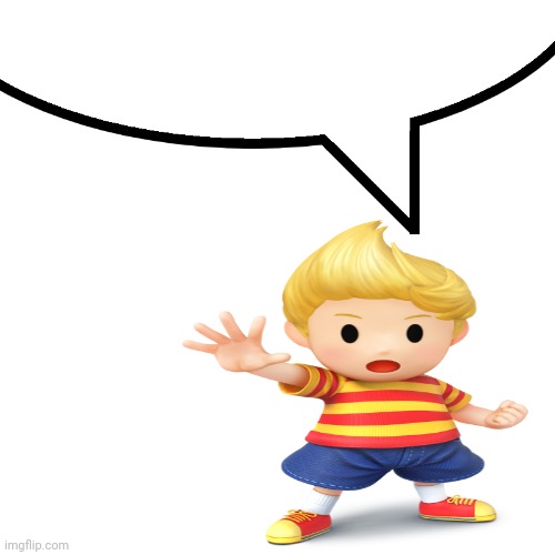 High Quality Lucas mother 3 speech bubble Blank Meme Template