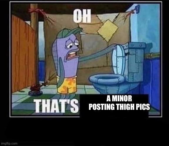 oh thats real nice | A MINOR POSTING THIGH PICS | image tagged in oh thats real nice | made w/ Imgflip meme maker
