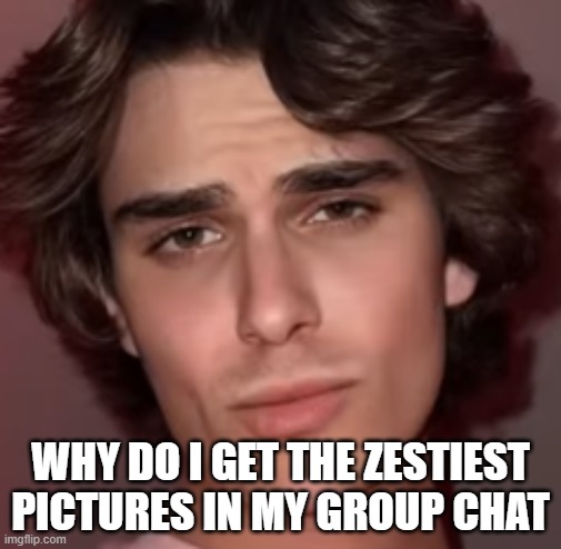 WHY DO I GET THE ZESTIEST PICTURES IN MY GROUP CHAT | made w/ Imgflip meme maker