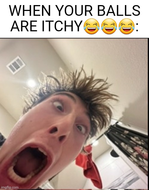 3fs meme | WHEN YOUR BALLS ARE ITCHY😂😂😂: | image tagged in 3fs meme 2,balls,itchy balls | made w/ Imgflip meme maker