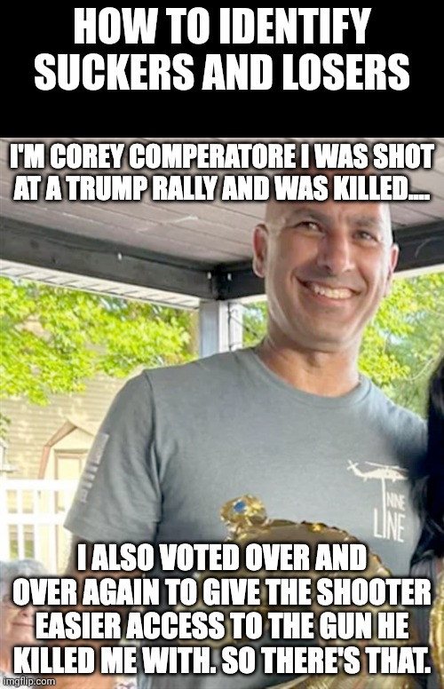 Suckers and losers | HOW TO IDENTIFY
SUCKERS AND LOSERS | image tagged in trump,bethel park | made w/ Imgflip meme maker