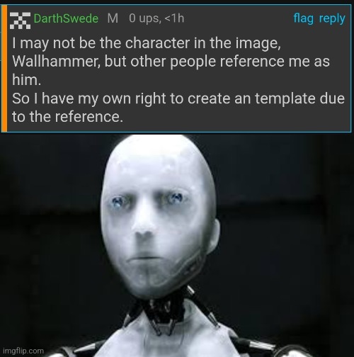 NPC bro. | image tagged in i robot sonny | made w/ Imgflip meme maker