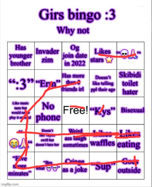 Girs dumb bingo | image tagged in girs dumb bingo | made w/ Imgflip meme maker