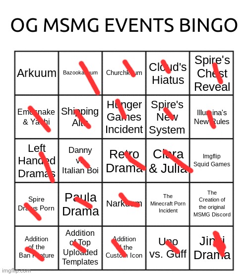 me when the when when the | image tagged in og msmg events bingo | made w/ Imgflip meme maker