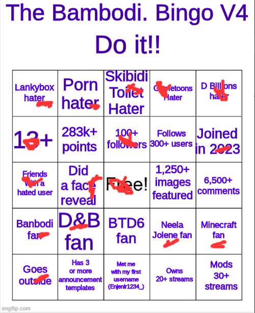 Banbodi. Bingo V4 | image tagged in banbodi bingo v4 | made w/ Imgflip meme maker