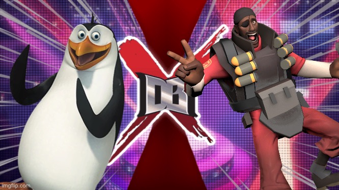 DBX: Rico VS The Demoman (Madagascar/The Penguins Of Madagascar VS Team Fortress 2) | image tagged in death battle,madagascar,penguins of madagascar,team fortress 2,demoman | made w/ Imgflip meme maker