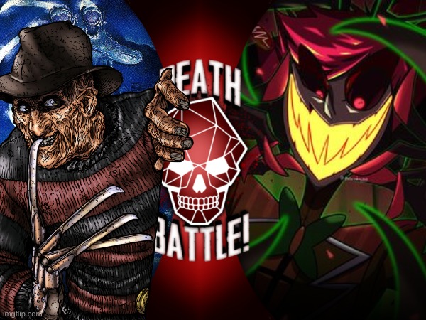 Freddy Krueger VS Alastor (A Nightmare On Elm Street VS Hazbin Hotel) | image tagged in death battle,nightmare on elm street,freddy krueger,hazbin hotel,alastor | made w/ Imgflip meme maker