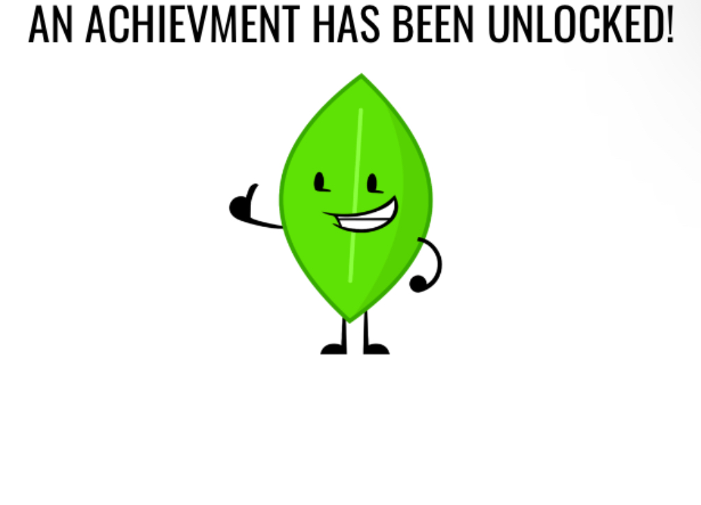 High Quality Leafy achievment Blank Meme Template