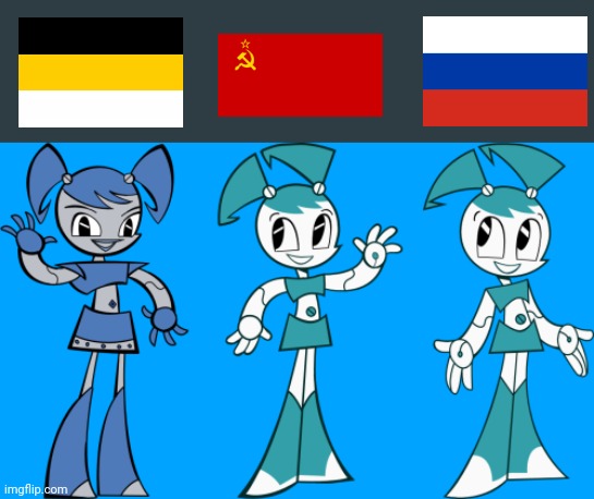 The evolution of Russia and XJ9 | image tagged in evolution,russia,jenny wakeman,memes,funny | made w/ Imgflip meme maker