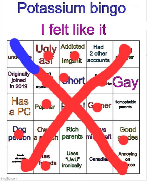 Potassium bingo v3 | image tagged in potassium bingo v3 | made w/ Imgflip meme maker