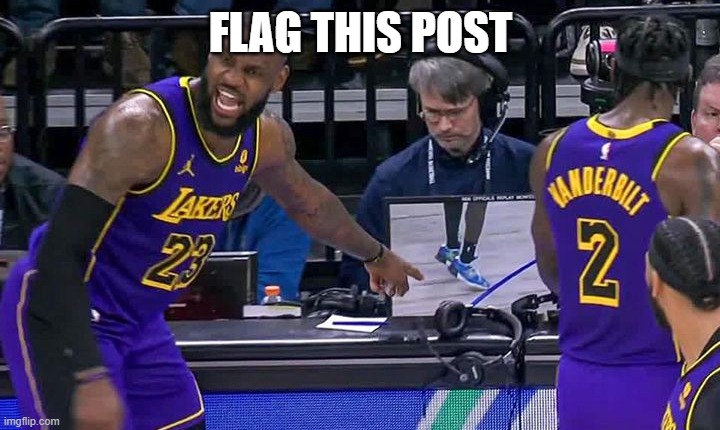 LeBron James pointing | FLAG THIS POST | image tagged in lebron james pointing | made w/ Imgflip meme maker