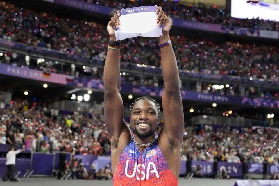 High Quality Noah Lyles Blank Meme Template