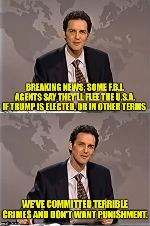 Weekend Update With Norm | image tagged in weekend update with norm,fbi,criminals | made w/ Imgflip meme maker