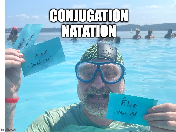swimfrench | CONJUGATION
NATATION | image tagged in blue | made w/ Imgflip meme maker