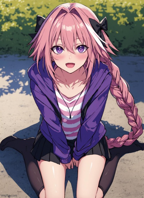 Easily the best femboy ever made | image tagged in my cute femboy astolfo | made w/ Imgflip meme maker