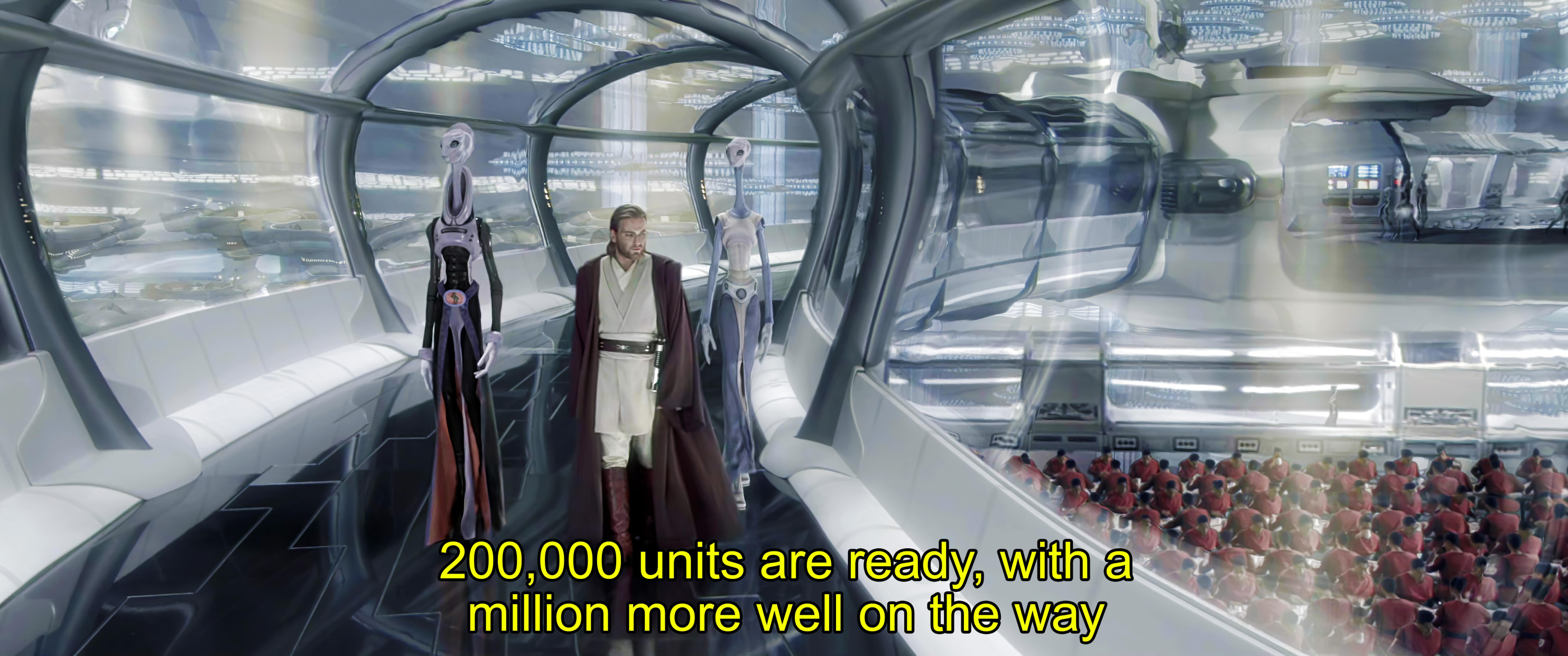 200,000 Units are ready, With a million More well on the way Blank Meme Template