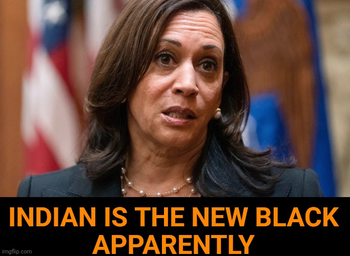 Kamala Harris | INDIAN IS THE NEW BLACK 
APPARENTLY | image tagged in kamala harris,memes | made w/ Imgflip meme maker