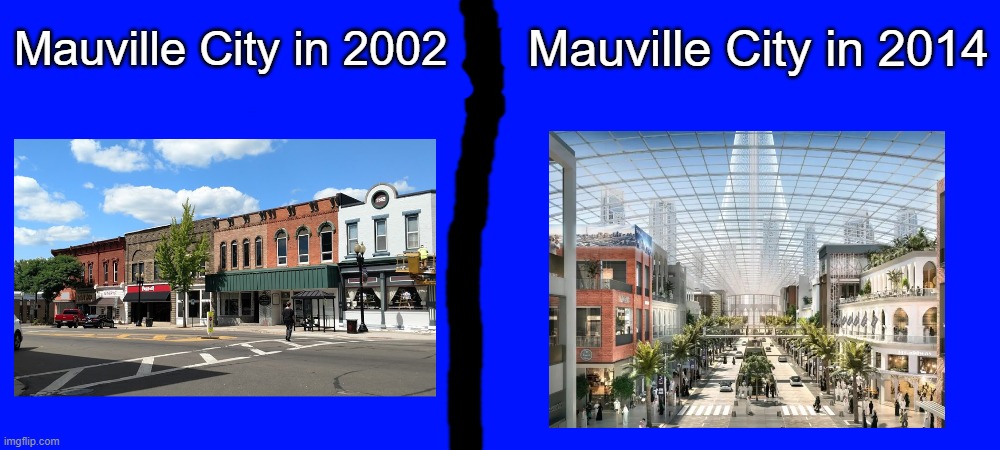 Mauville City had changed in just over a decade | Mauville City in 2014; Mauville City in 2002 | image tagged in meme,pokemon,change,the future | made w/ Imgflip meme maker