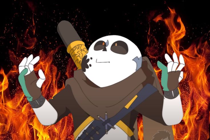 High Quality ink Sans on fire Blank Meme Template