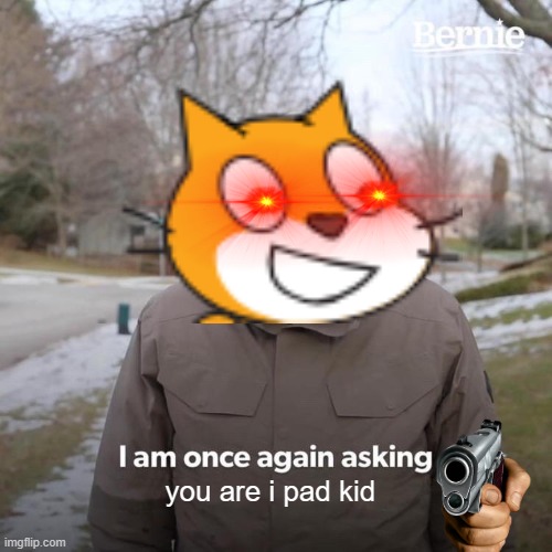 Bernie I Am Once Again Asking For Your Support Meme | you are i pad kid | image tagged in memes,bernie i am once again asking for your support | made w/ Imgflip meme maker