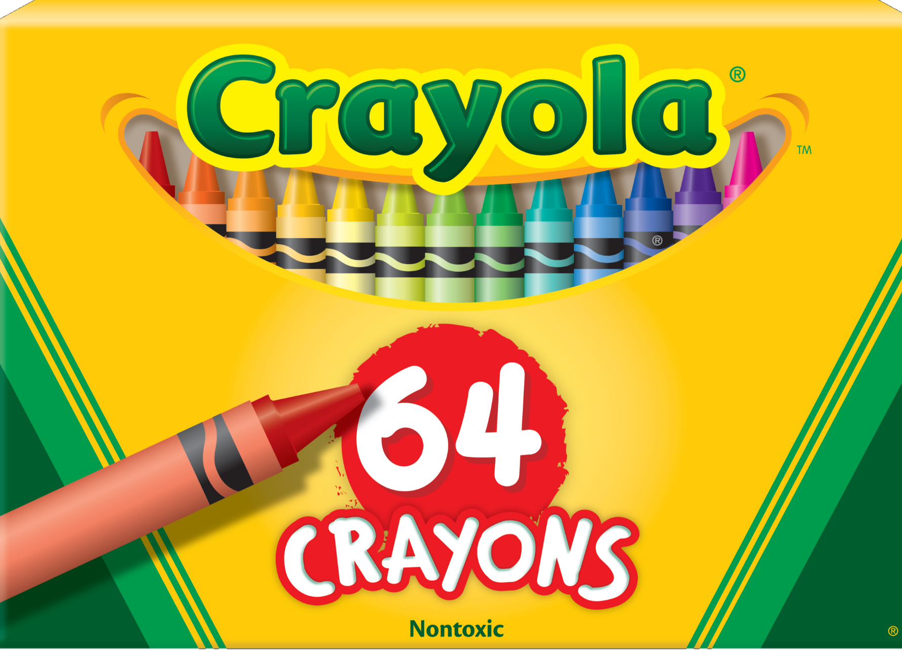 High Quality Crayola 64 crayon pack Blank Meme Template