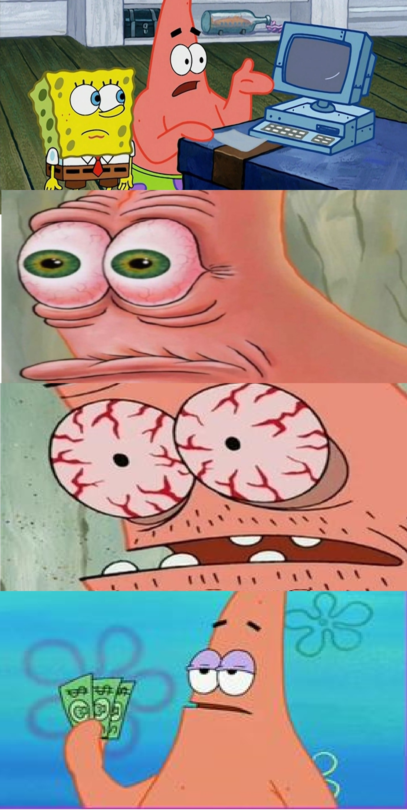 High Quality patrick plays free to play Blank Meme Template