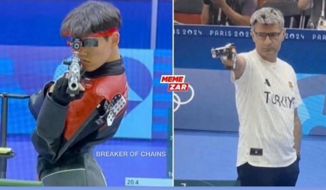 Olympic shooters Blank Meme Template