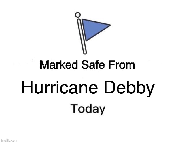 Debby | Hurricane Debby | image tagged in memes,marked safe from | made w/ Imgflip meme maker