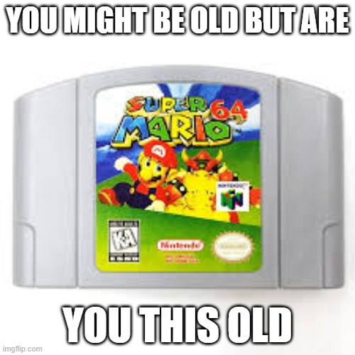 N64 mario 64 | YOU MIGHT BE OLD BUT ARE; YOU THIS OLD | image tagged in gaming,mario | made w/ Imgflip meme maker