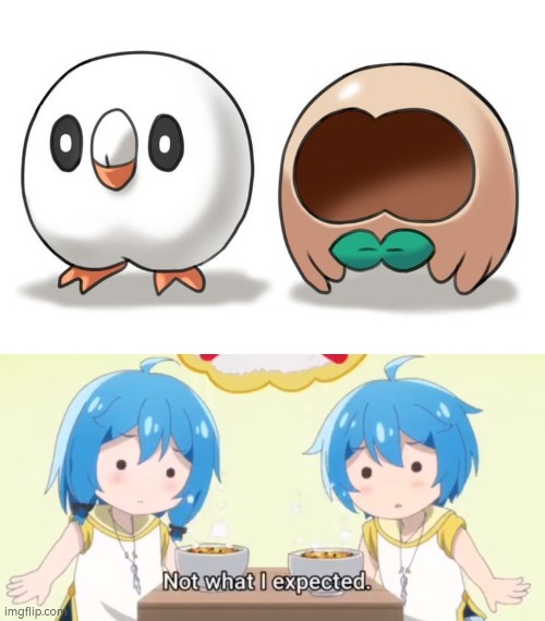 This is so unexpectedly weird. | image tagged in rowlet | made w/ Imgflip meme maker