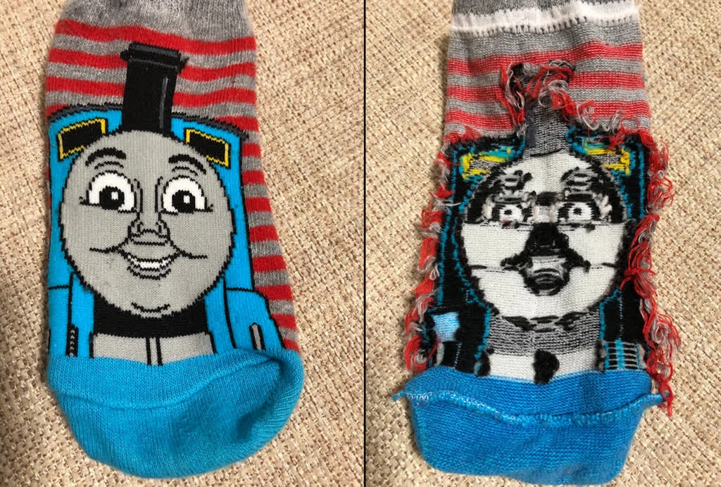 High Quality thomas inside out sock Blank Meme Template