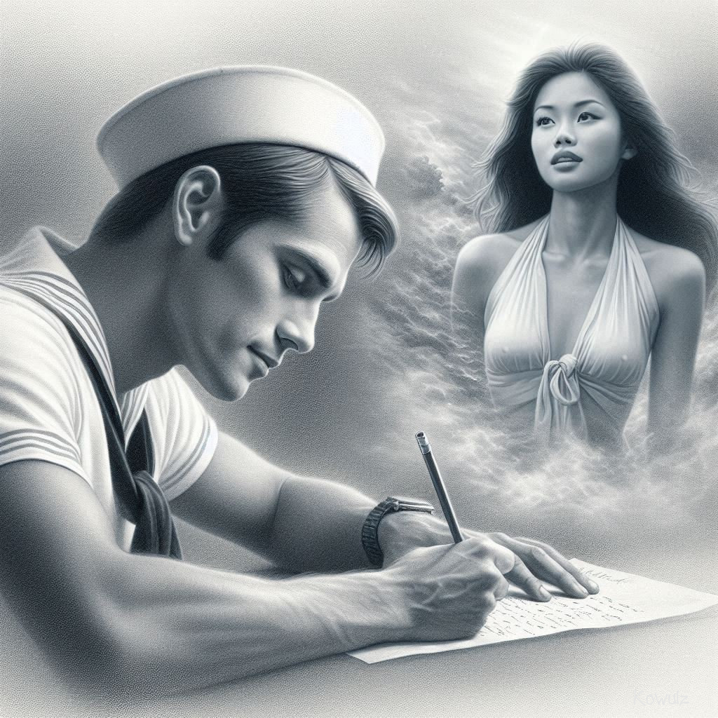 High Quality Sailor's Letter to Asian Beauty Blank Meme Template