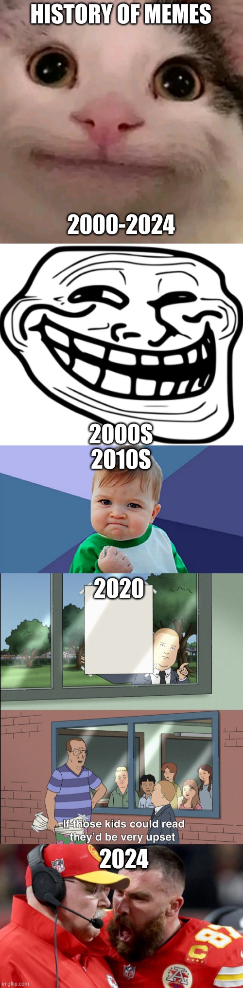 history of memes (ITS REAL THIS TIME) | HISTORY OF MEMES; 2000-2024; 2000S

2010S; 2020; 2024 | image tagged in beluga | made w/ Imgflip meme maker