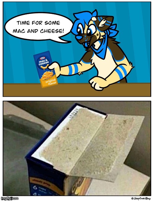 Mac & Cheese (artist is ShepGoesBlep) | made w/ Imgflip meme maker