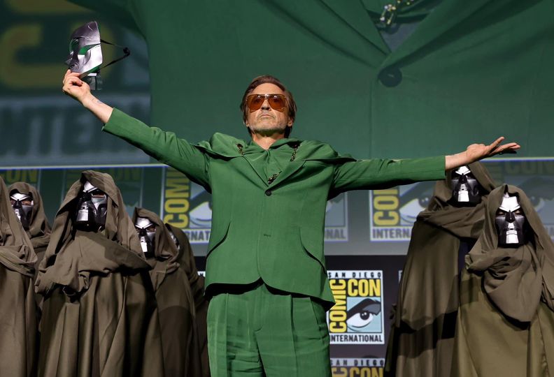 High Quality RDJ at Dr Doom Blank Meme Template