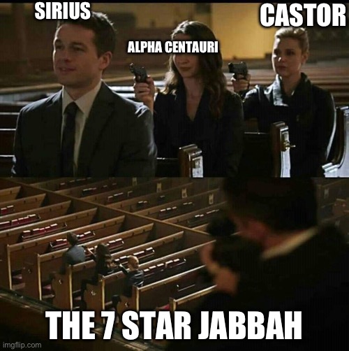 star system guns | SIRIUS; CASTOR; ALPHA CENTAURI; THE 7 STAR JABBAH | image tagged in gun church boyyyyyyyyyy | made w/ Imgflip meme maker