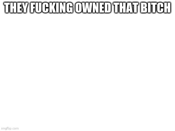 THEY FUCKING OWNED THAT BITCH | made w/ Imgflip meme maker