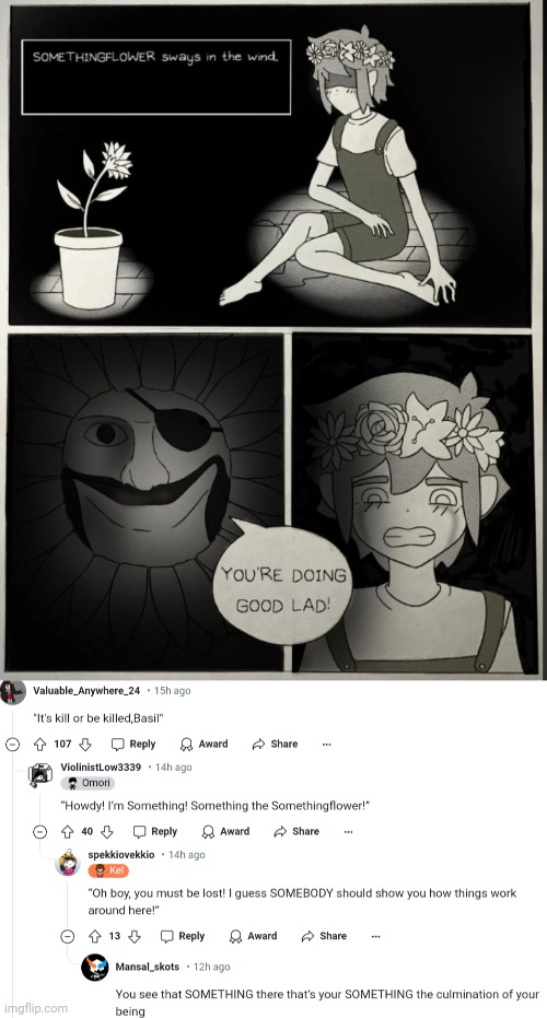 the fuck is this comment section? | image tagged in yer doin good lad | made w/ Imgflip meme maker