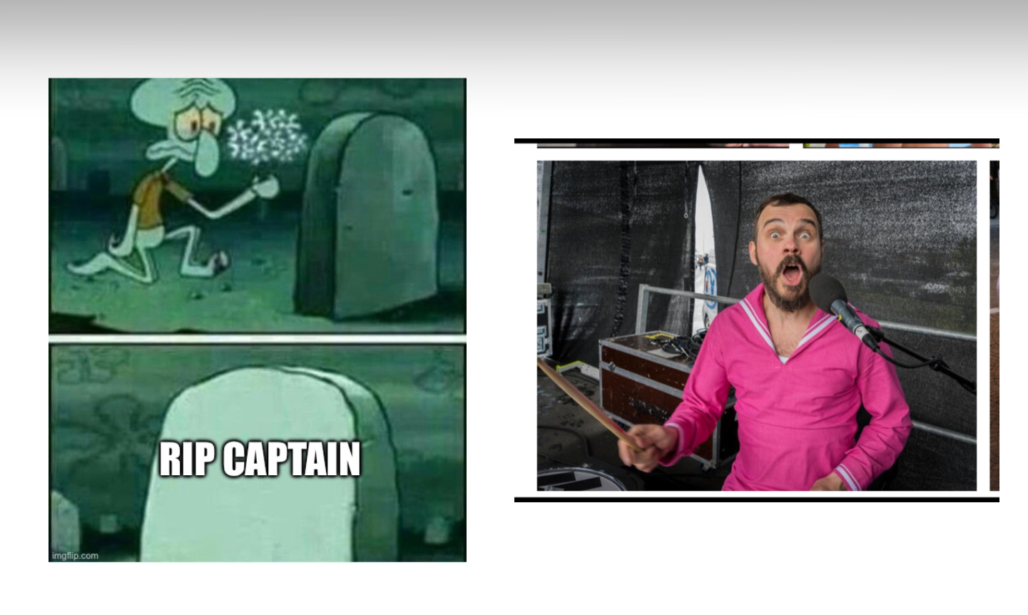 High Quality RIP Captain Blank Meme Template