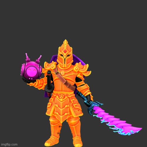 Gm chat! Here’s Xander with Excelsus and his weapon storage unit | made w/ Imgflip meme maker