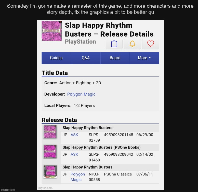 whats the current status of SHRB remaster Nat was gonna work on | made w/ Imgflip meme maker