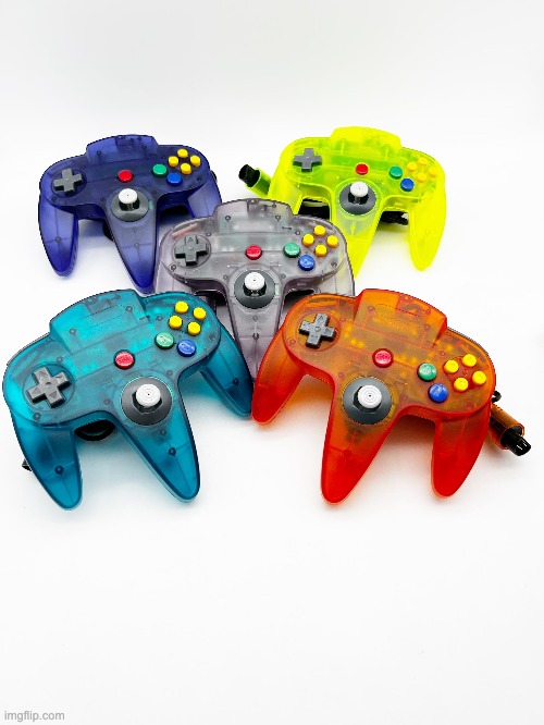 those transparent nintendo 64 controllers | image tagged in n64,controller | made w/ Imgflip meme maker