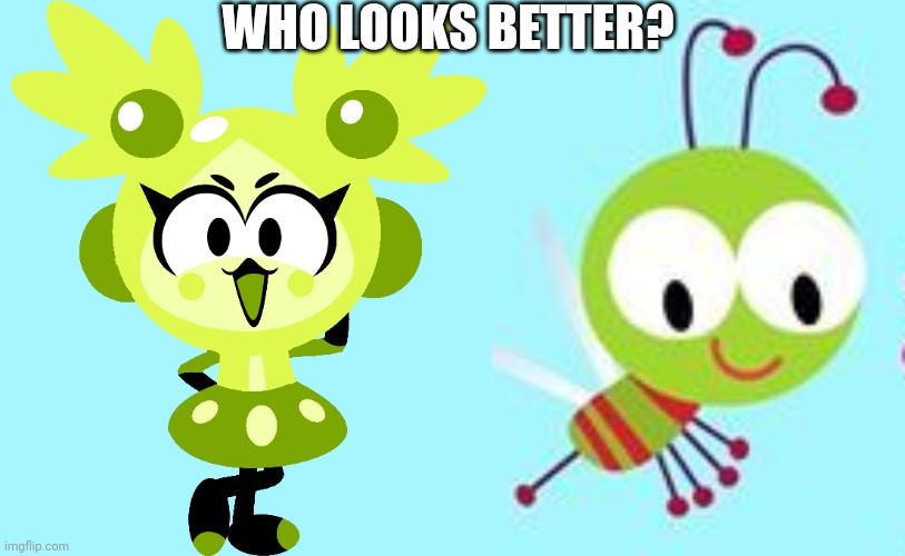 Who looks better? | WHO LOOKS BETTER? | image tagged in vitamin connection,choopies | made w/ Imgflip meme maker