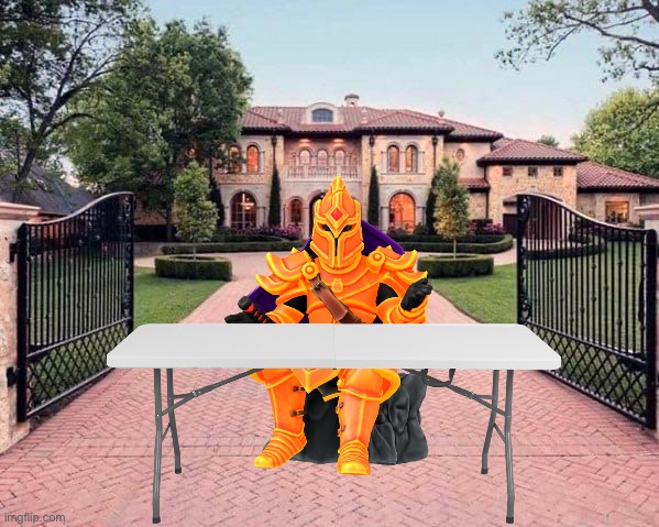 RP: Xander is selling his older weapons at a yard sale (No villains or any ocs who intend to cause trouble) | made w/ Imgflip meme maker