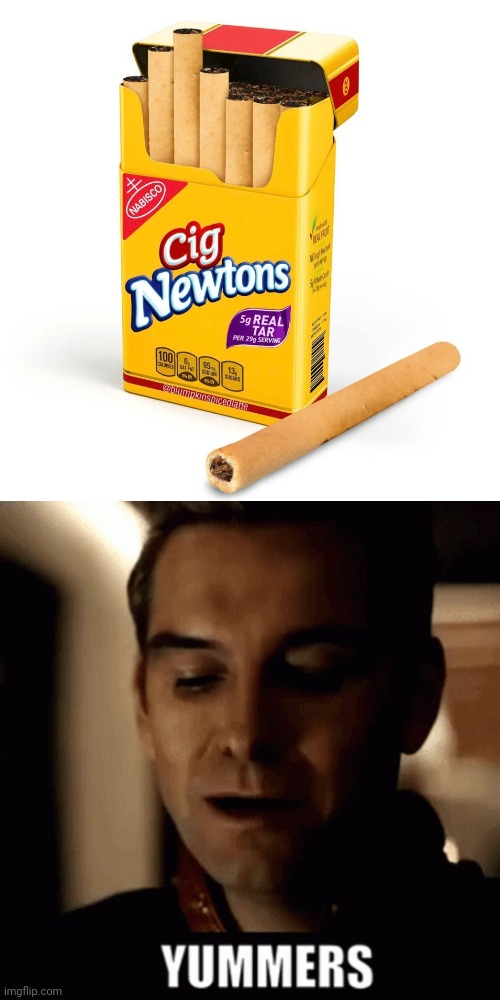 Cig Newtons looking edible | image tagged in yummers,fig newtons,cigarettes,cursed image,memes,cig newtons | made w/ Imgflip meme maker