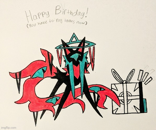 Silly creature I drew for my birthday | made w/ Imgflip meme maker