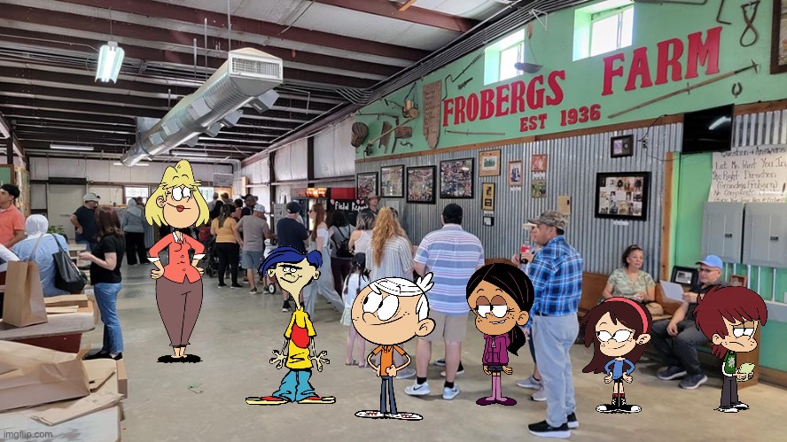 Going Shopping at Froberg's Farm | image tagged in ed edd n eddy,lincoln loud,nickelodeon,the loud house,ronnie anne santiago,ed edd n eddy rolf | made w/ Imgflip meme maker