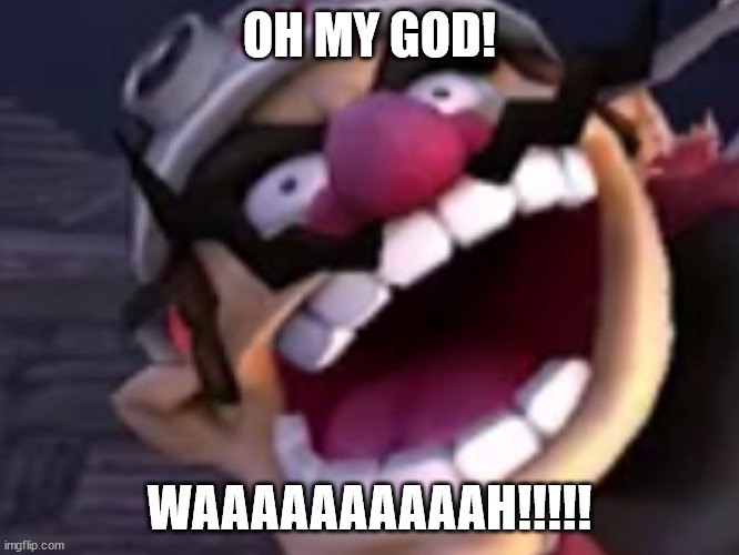 Wario | OH MY GOD! WAAAAAAAAAAH!!!!! | image tagged in wario | made w/ Imgflip meme maker