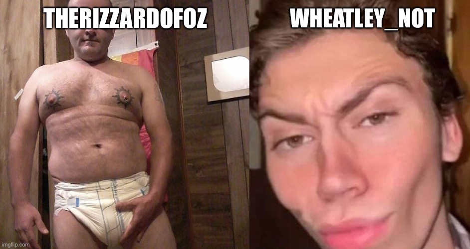 Virgin vs Chad | THERIZZARDOFOZ; WHEATLEY_NOT | image tagged in virgin vs chad | made w/ Imgflip meme maker